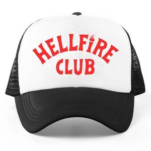 🆕Hellfire Club Red Stranger Things 2-Tone Foam Trucker Hat Mesh Snapback Cap